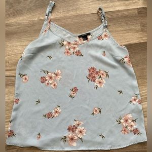 Blue Floral Forever 21 Cami/Tank